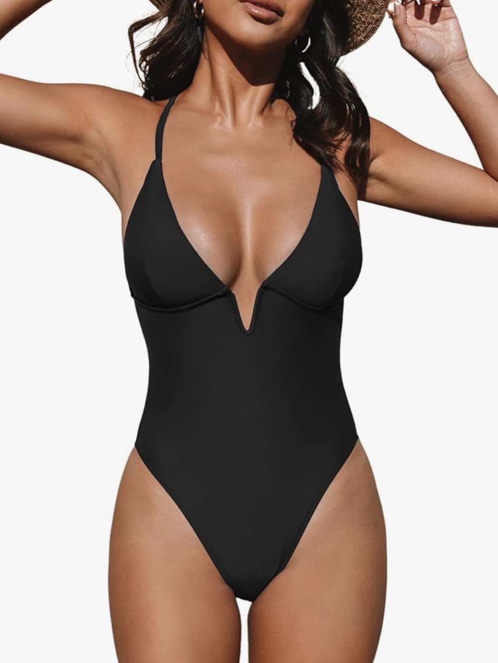 NWOT - Cupshe Black One-Piece Swimsuit Size M
